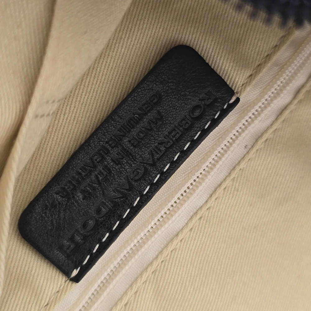 Roberta Gandolfi Italian Genuine Black Leather Hobo Shoulder Bag Made In Italty - Picture 7 of 9